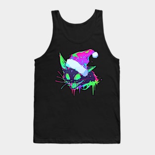 Christmas Cat EDM Xmas Party Rave Tank Top